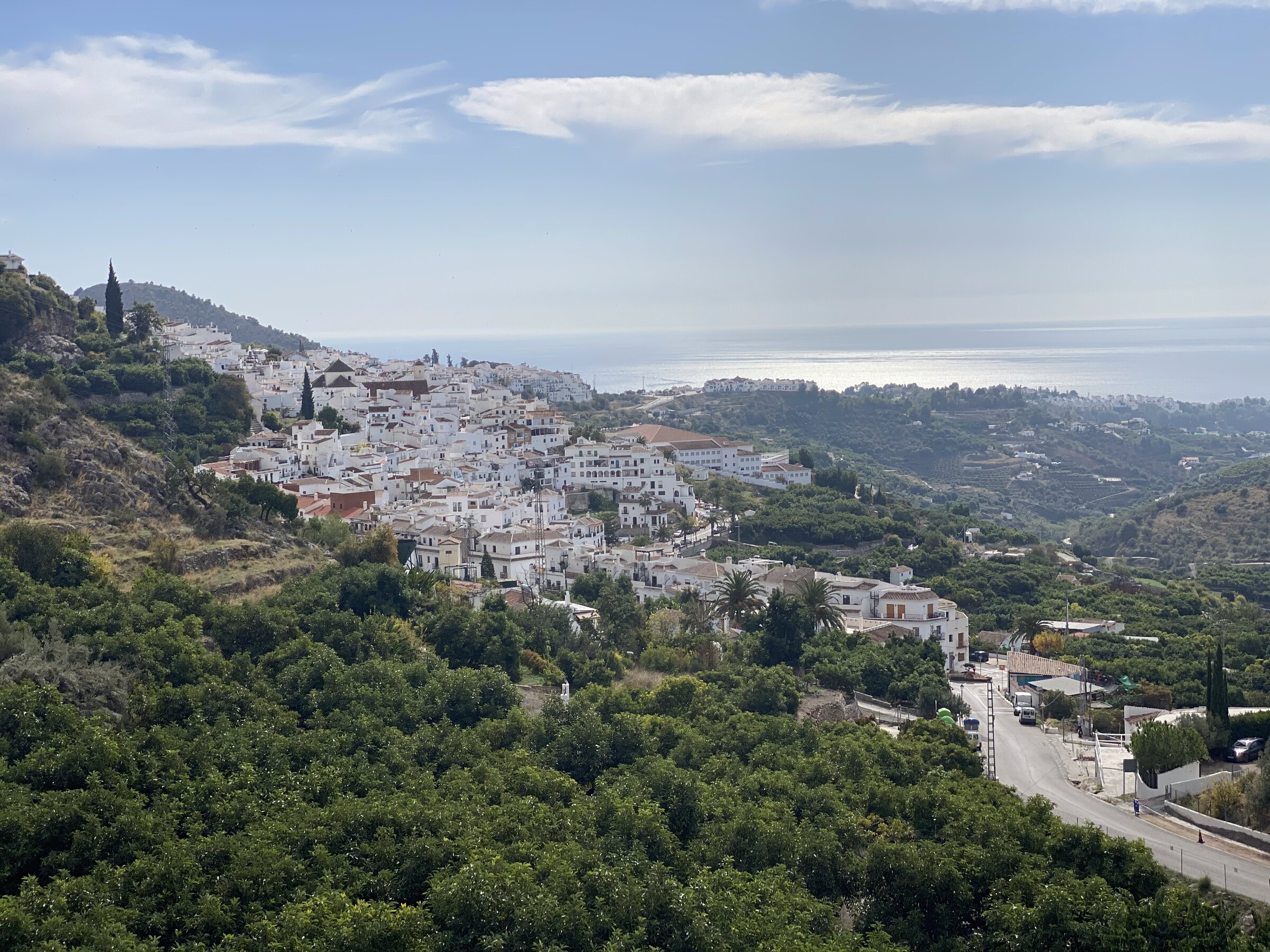 The Andalucian coast and sierra around Cómpeta.