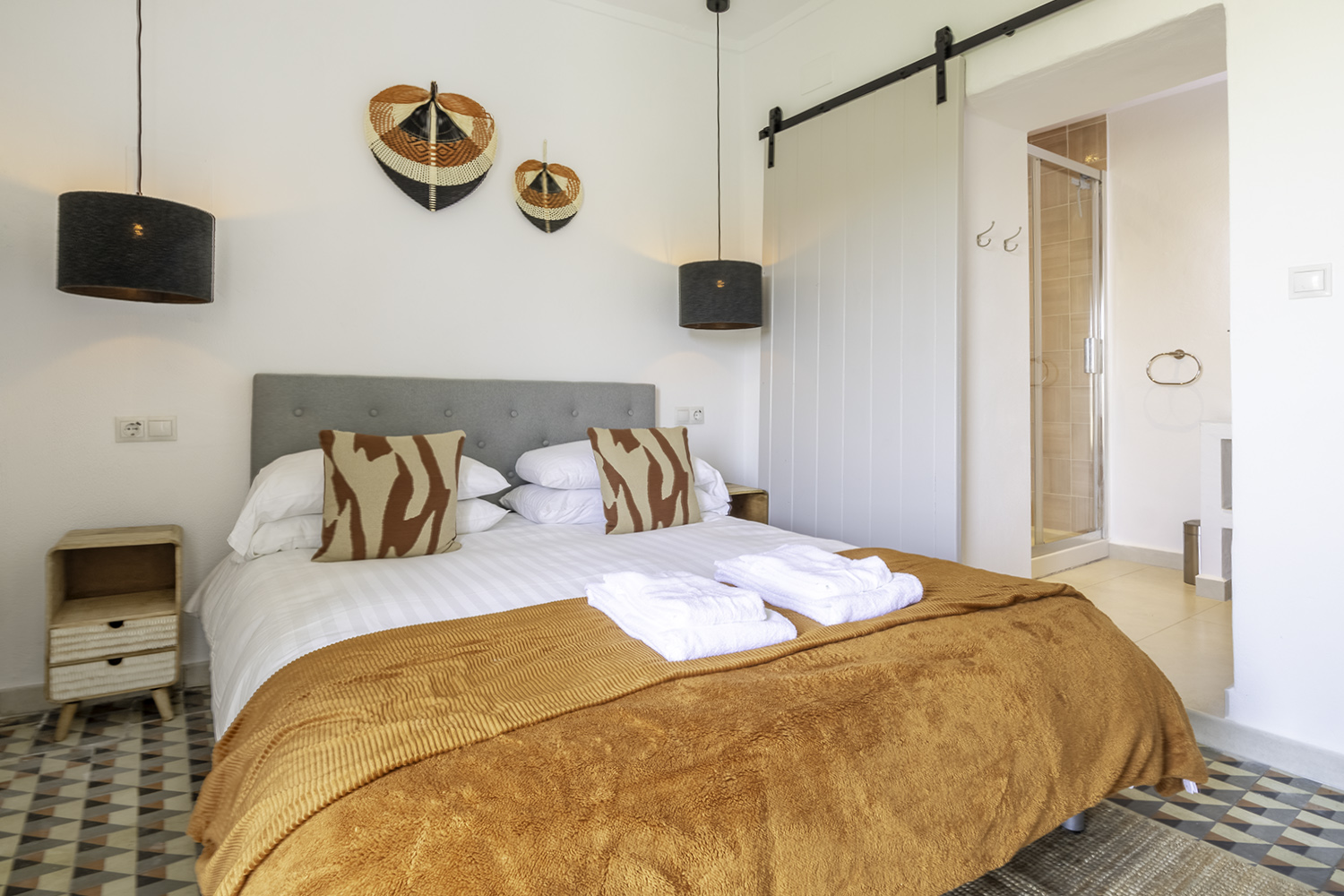 The Superior Double bedroom set high in the house.