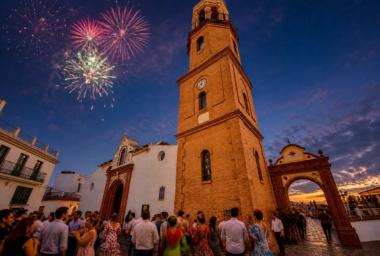 Cómpeta Feria — the village's annual celebration in full swing.