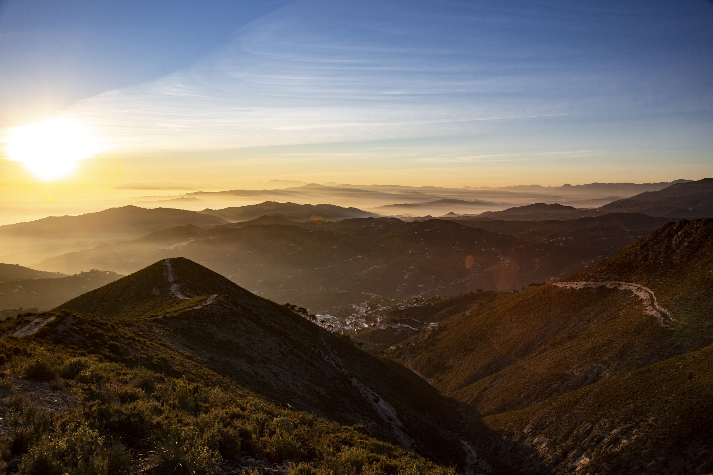 The Cómpeta viewpoint climb.